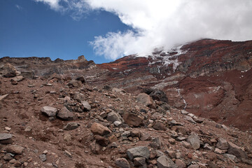 Reise durch Südamerika. Riobamba in Ecuador. Tour unterhalb des Chimborazo
