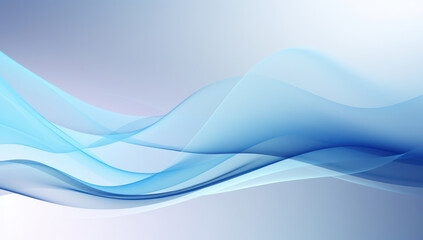 Blue Abstraction: A Beautiful Wave of Modern Smoothness on a White Background