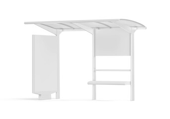 Bus Stop on white background