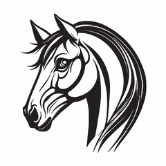 Horse Head  Silhouette