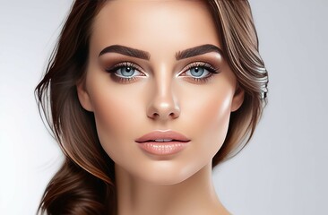 Fototapeta premium portrait of a woman. Beauty portrait. Wet makeup. Portrait of a young beautiful girl