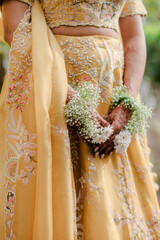 Indian hindu Haldi and chuda ritual