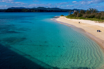日本の沖縄県のとても美しい海の風景