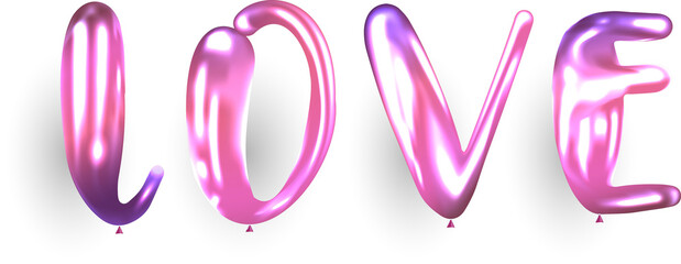 Cute colorful pastel love birthday party balloons