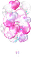 Cute colorful pastel love birthday party balloons
