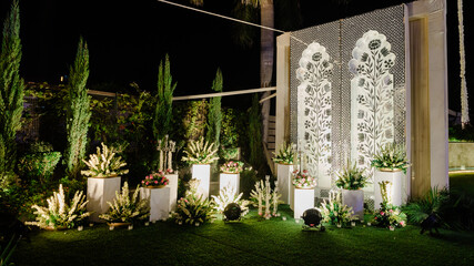 Beautiful romantic elegant wedding decor