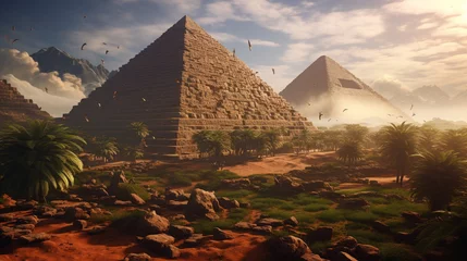 Foto op Canvas Egyptian pyramid in the sun © Евгений Высоцкий