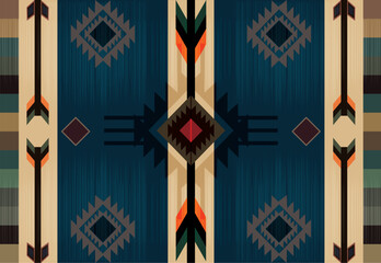 Southwest Geometric Area Rugs for Living Room-71