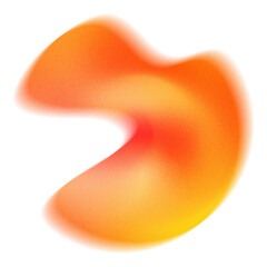 Abstract Amber Grainy Gradient Fluid Shape