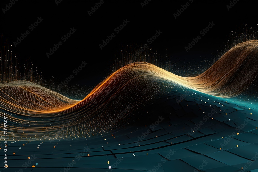 Fototapete behold a stunning computer generated image capturing the vibrant movement and energy of a light wave