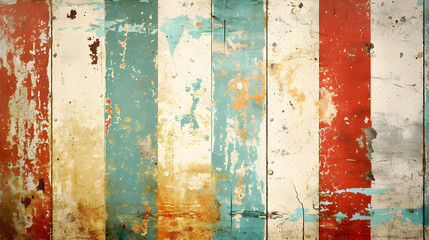 Aged grunge background, contrasting retro style colors.