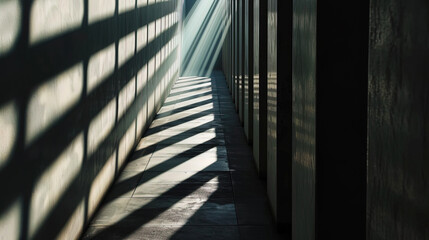 An abstract image of light and shadow, creating a feeling of mystery and mystery