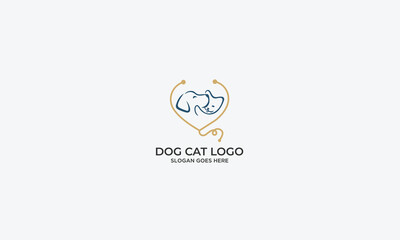 animal and pet logo design vector template