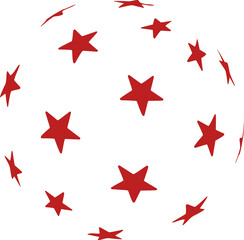 Festive star pattern ornament ball, PNG file no background