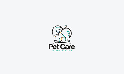 animal and pet logo design vector template