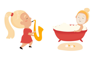 Vector illustration of self care, self love