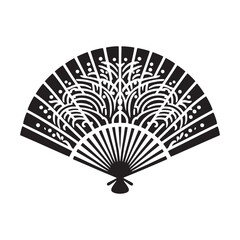 Ancient Symbols Revitalized: Elevate Your Designs with Timeless Appeal of Chinese Fans Silhouette Stock Imagery - Chinese New Year Silhouette - Chinese Fans Vector Stock
