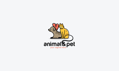 animal and pet logo design vector template