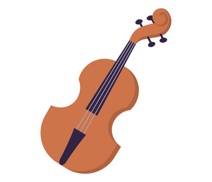 Musical instruments vector illustration. Explore rhythmic world musical instruments, creating harmonic melodies Instruments come alive, weaving symphony rhythmic and melodic tunes. Brown violin