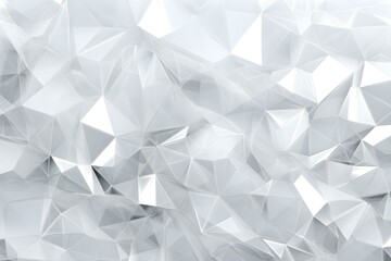 White background with crystals, triangles. 3d illustration, 3d rendering. 