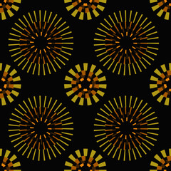 Seamless pattern  of round geometric shapes.Vector.