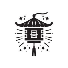 Radiant Festivity: Delve into the Beauty of Chinese Firecrackers Silhouette Stock for Your Creative Portfolio - Chinese New Year Silhouette - Chinese Firecrackers Vector Stock
