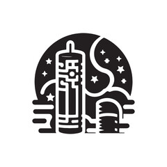 Radiant Nocturnal Festivities: A Captivating Collection of Chinese Firecrackers Silhouette Stock - Chinese New Year Silhouette - Chinese Firecrackers Vector Stock
