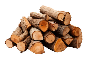 a pile of logs on a white background