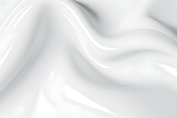 Obraz premium Liquid abstract white background. Smooth glossy texture 3D rendering l.