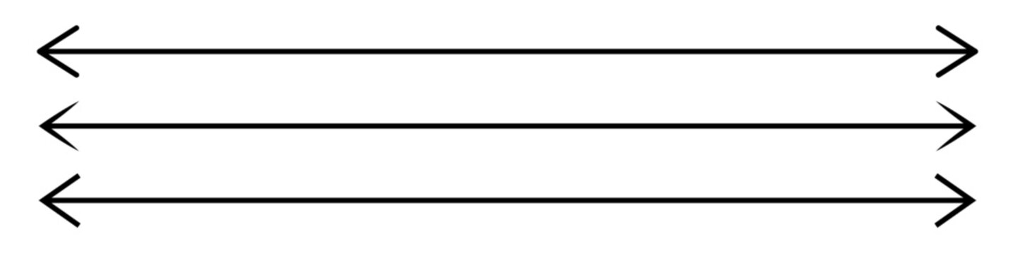 Straight long double vector arrow set	