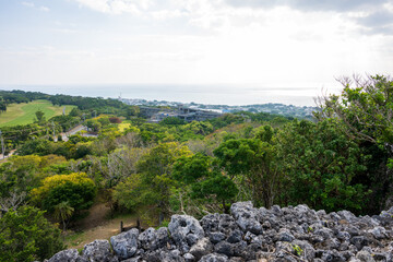Fototapeta na wymiar 日本の沖縄県のとても美しい海の風景