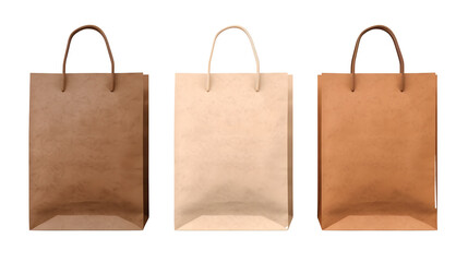 a group of brown and tan bags