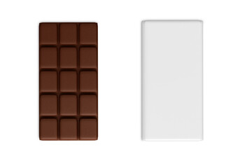 Chocolate Bar on white background