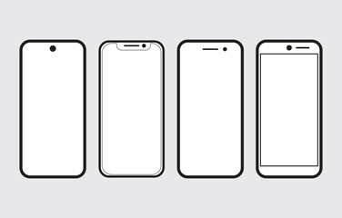 Smartphone icon vector . Collection of vector symbol on white background. Telephone icon symbol isolated . Mobile icon Vector illustration.