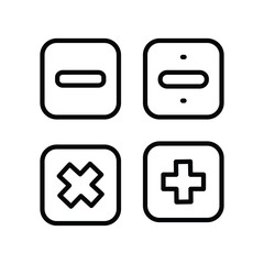 math icon with white background vector stock illustration