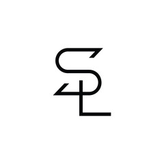 Minimal Letters SL Logo Design