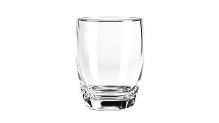 a clear glass with a white background
