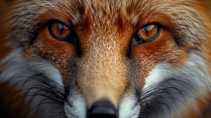 Close-Up of a Red Foxs Face