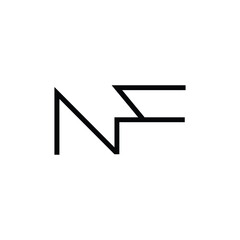 Minimal Letters NF Logo Design