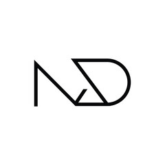 Minimal Letters ND Logo Design