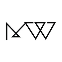 Minimal Letters MW Logo Design