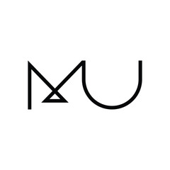 Minimal Letters MU Logo Design