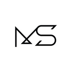 Minimal Letters MS Logo Design