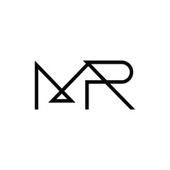 Minimal Letters MR Logo Design