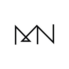 Minimal Letters MN Logo Design