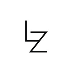 Minimal Letters LZ Logo Design - obrazy, fototapety, plakaty