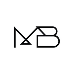 Minimal Letters MB Logo Design