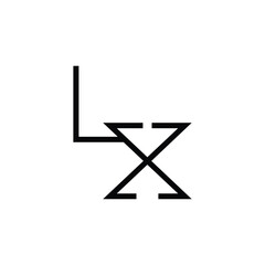 Minimal Letters LX Logo Design