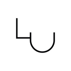 Minimal Letters LU Logo Design