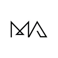 Minimal Letters MA Logo Design